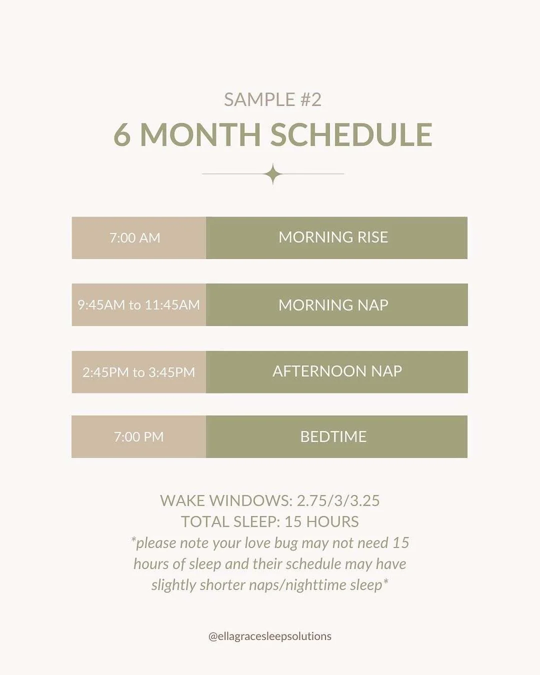 6 month sleep schedule