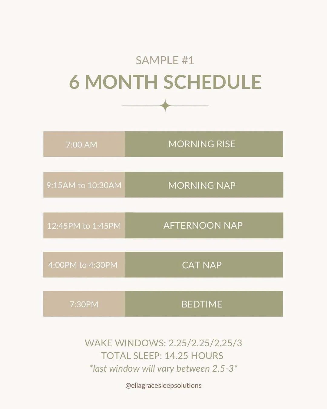 sample sleep schedule