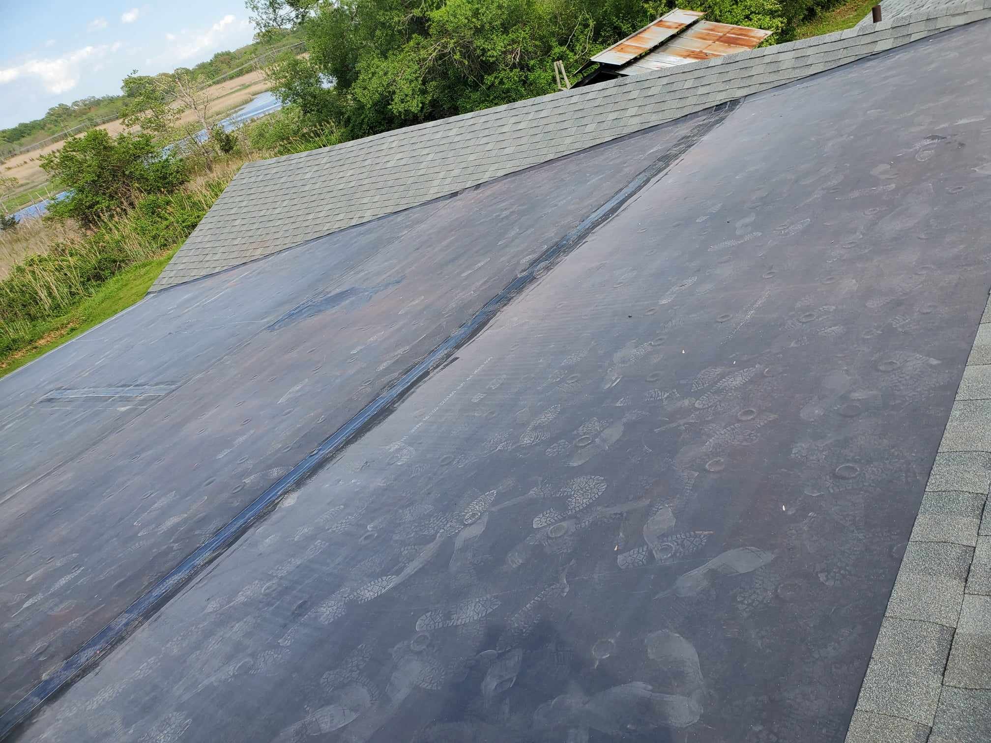 Rubber Roof Removal and Replacement, Seekonk Massachusuetts(Before and After)