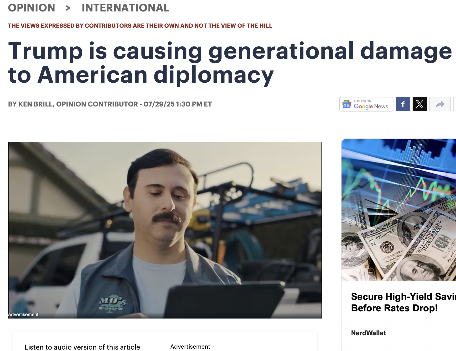 Trump is causing generational damage to American diplomacy