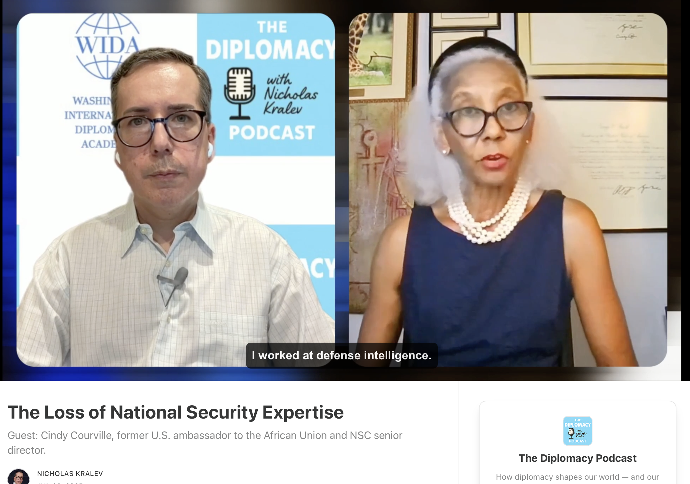The Loss of National Security Expertise