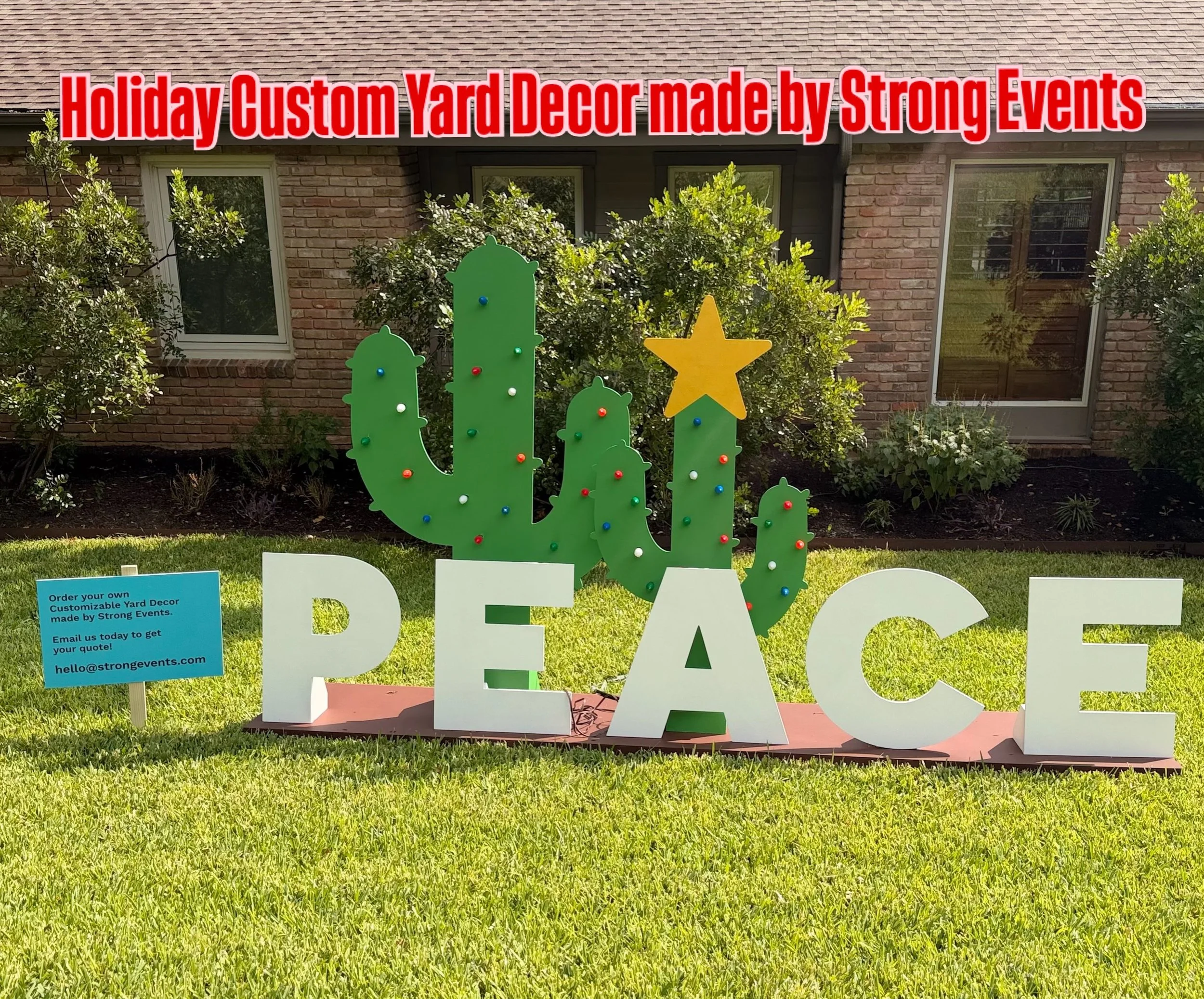 We are currently taking orders for Custom Yard Decor like what you see here for delivery in late November 2026 and it&rsquo;s for you to keep. Stores flat and you get to customize the phrase to fit your family&rsquo;s personality.

Inquires to hello@