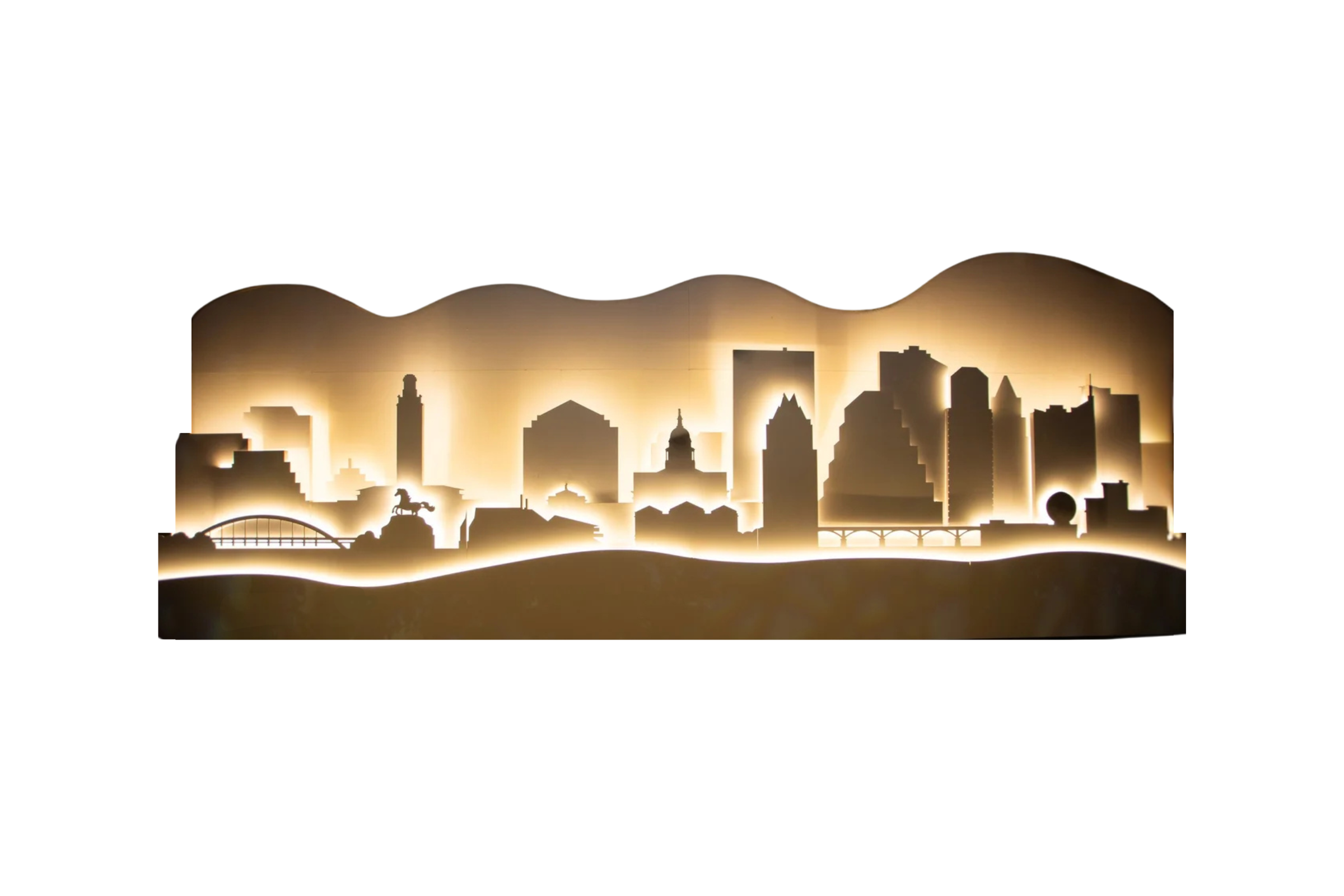 Backlit Austin Skyline