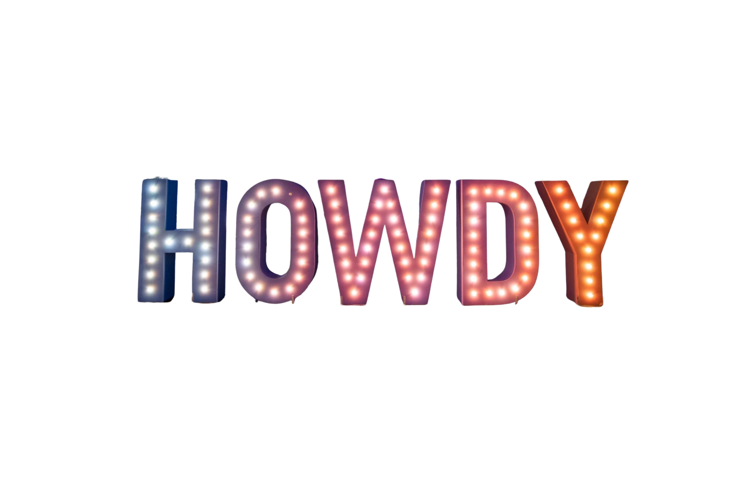 The Howdy Marquee Letters