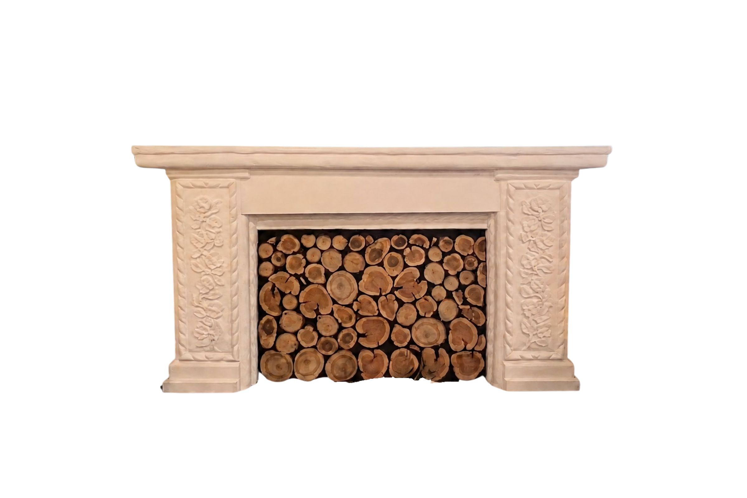 The Large White Fireplace