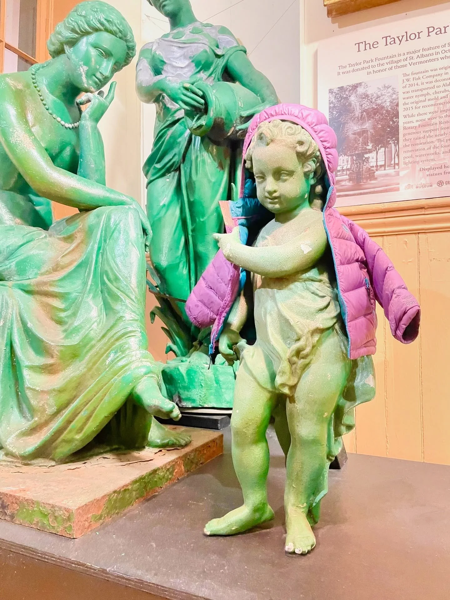 FOUND! Did you lose a 2T purple L.L. Bean winter coat on Spooky Saturday? We have a children&rsquo;s puffy here to claim. Modeled by a cherub of course 👼