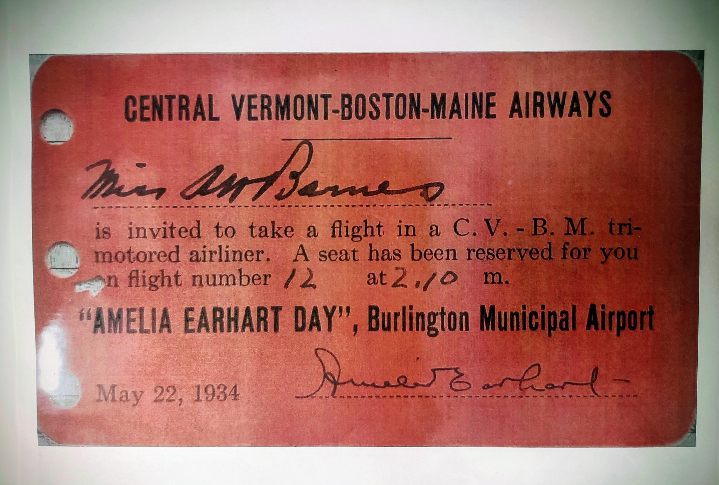 Did Amelia Earhart land in St. Albans? 