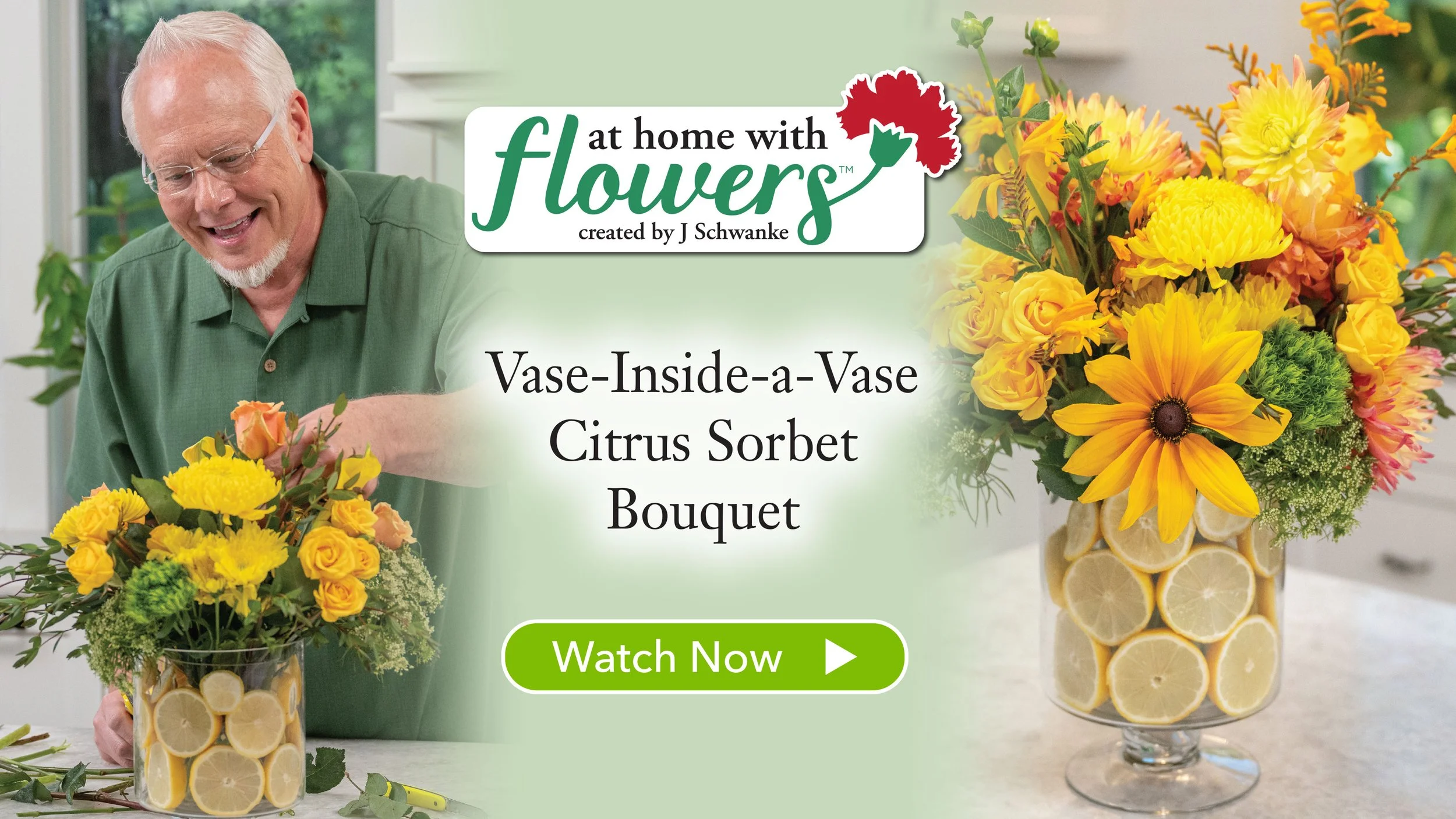 Vase inside a Vase Citrus Sorbet Bouquet!&nbsp;