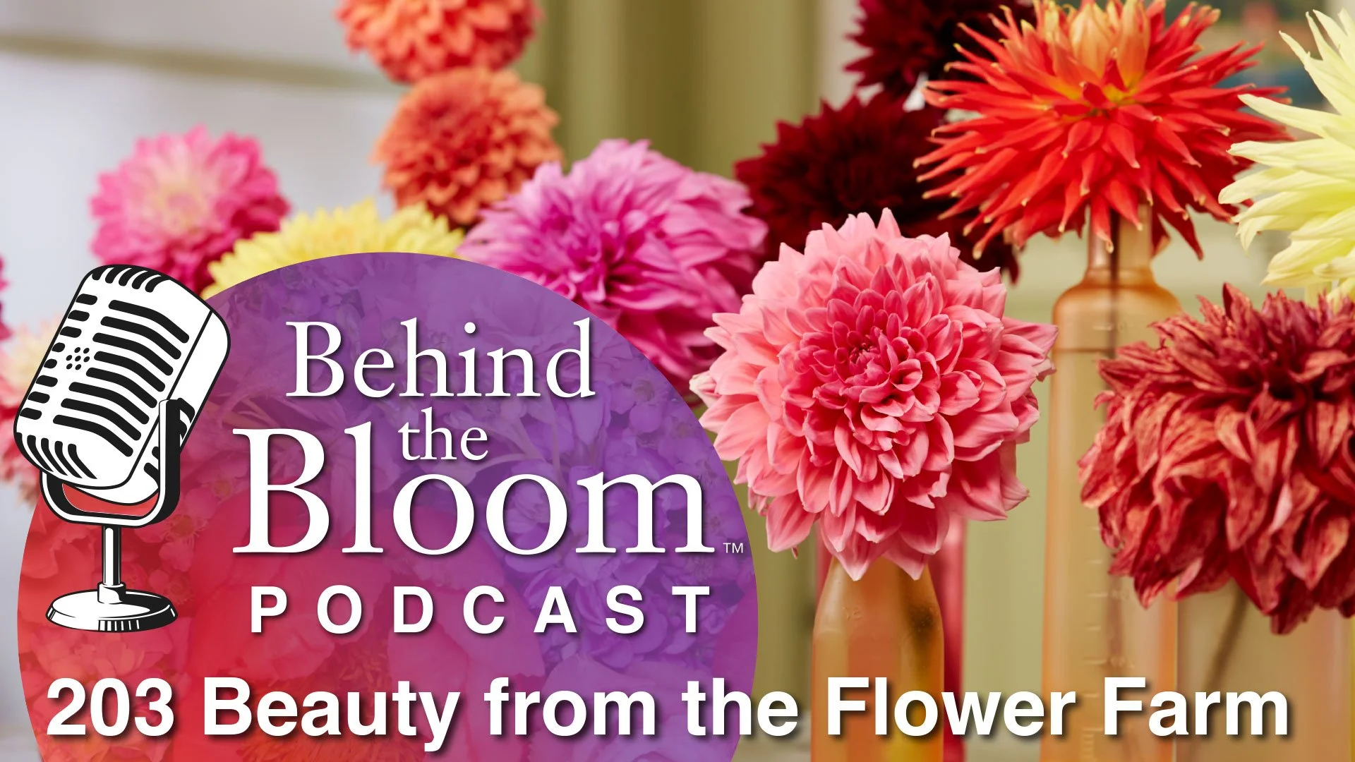 Beauty from the Flower Farm- Dahlias and Painted Bottle Craft!
