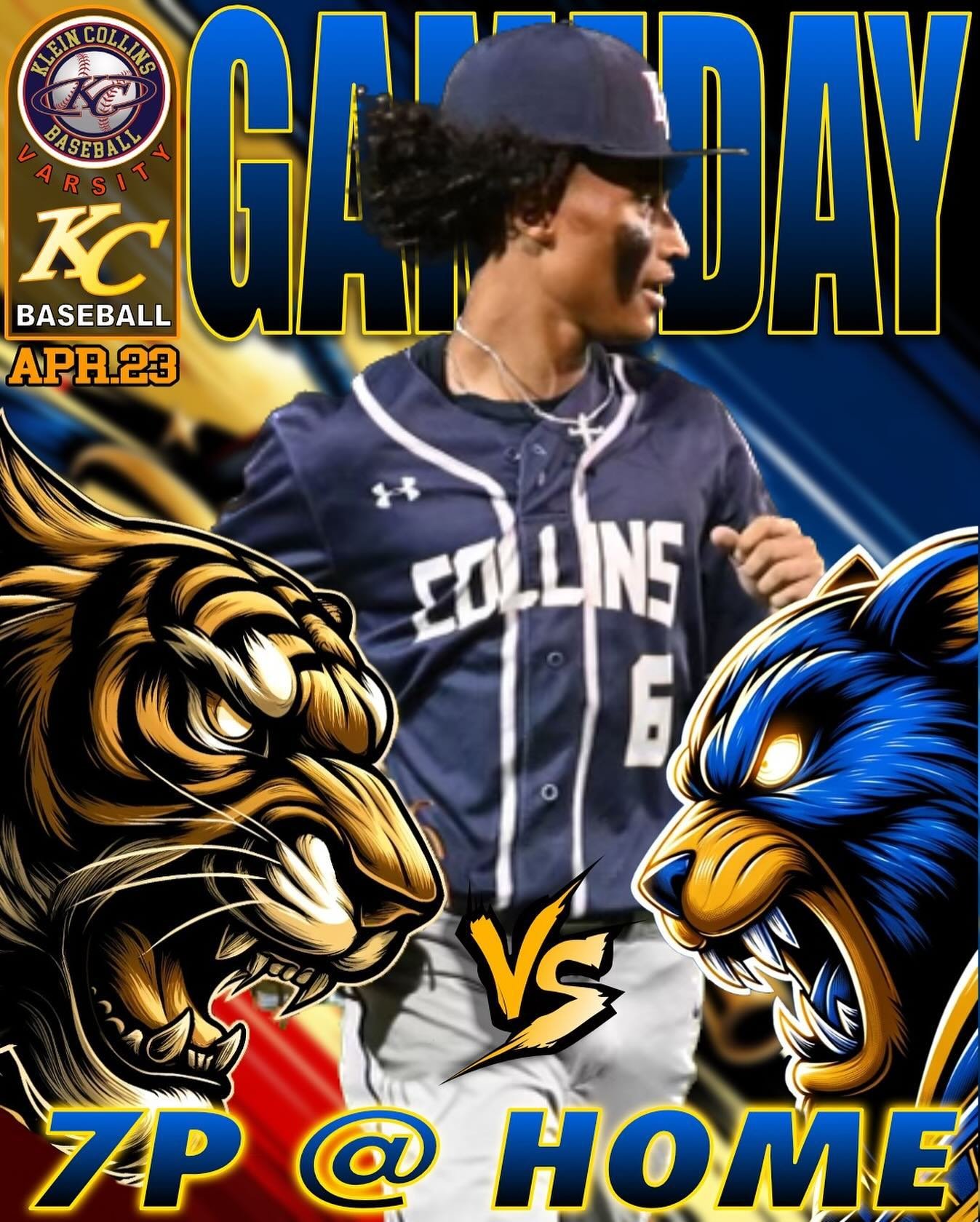 Second to last district game day for these varsity boys! Tonight is a home game! Make sure you come out and cheer for the home team. #districtgame #kleincollins #kc #highschoolbaseball #rootforthehometeam #texasbaseball