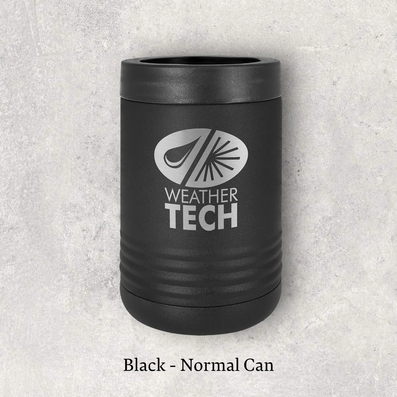 Laser engraved black metal beverage holder for normal 12 oz can – Lazeric