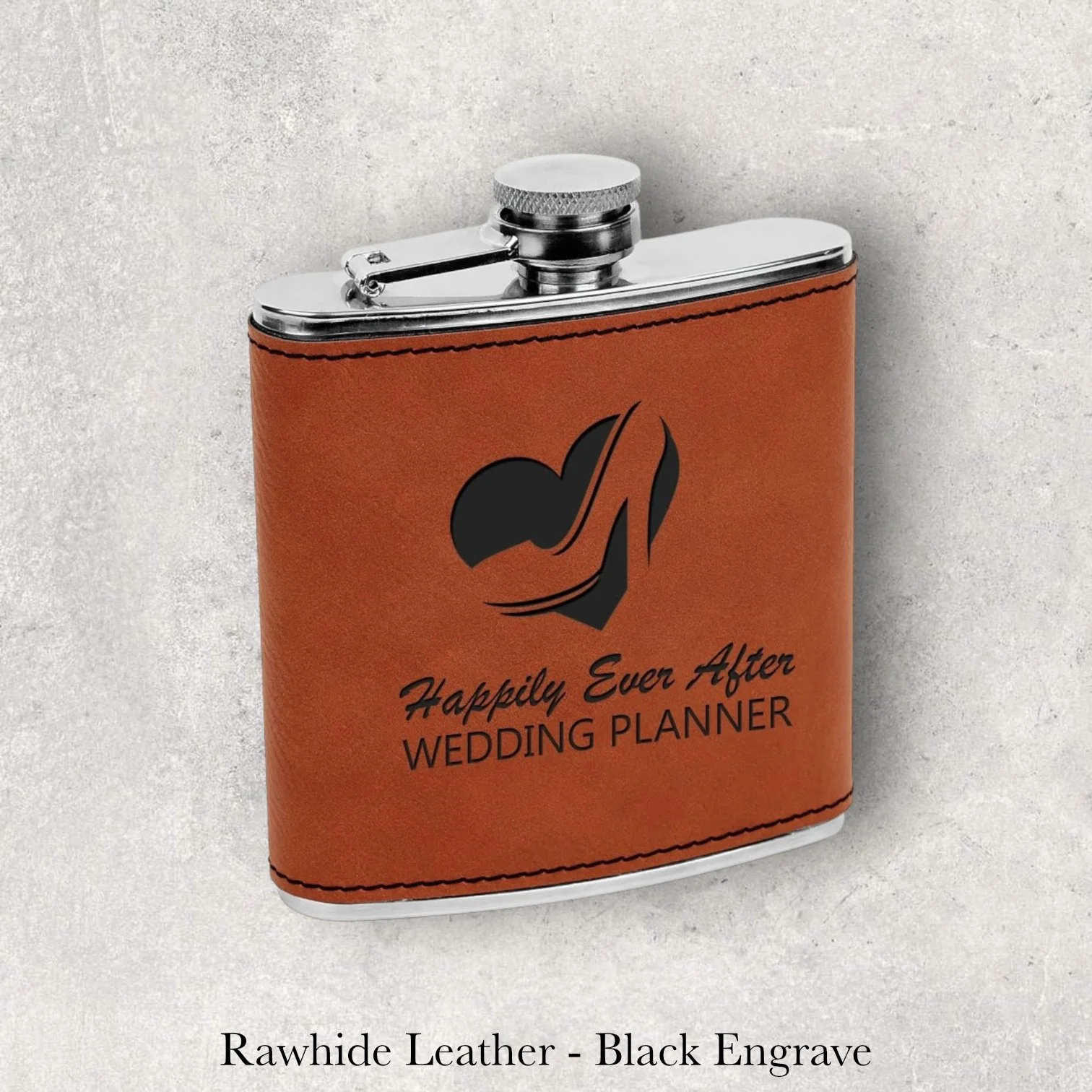Custom Leather Flasks - 6oz