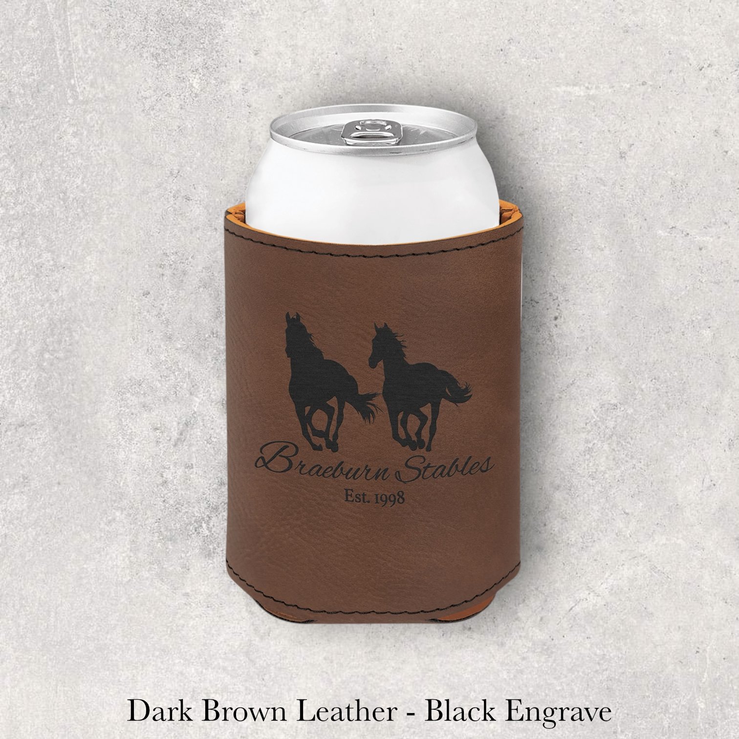 Custom Leather Coozies - Standard Size