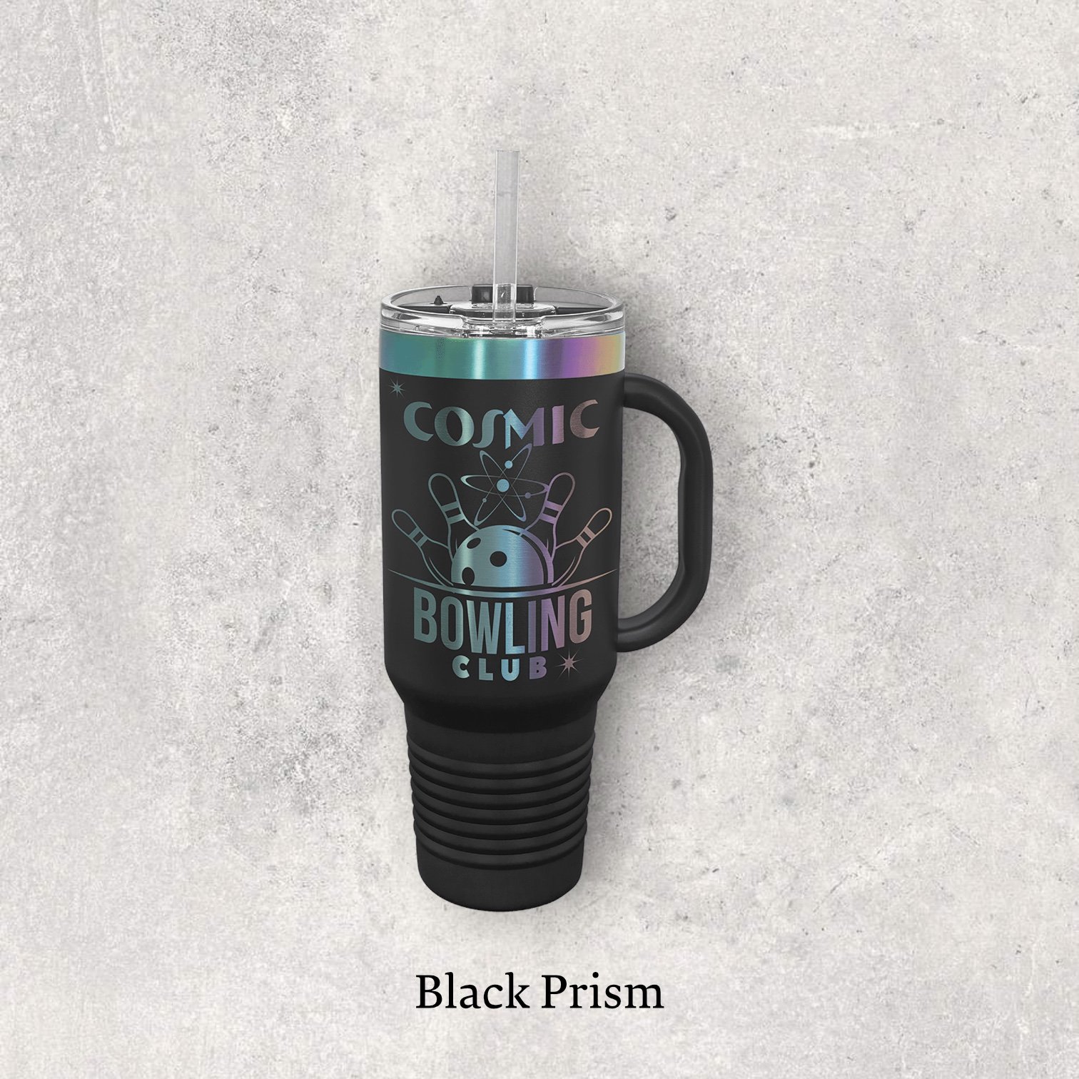 40oz travel mug, black prism color – Lazeric