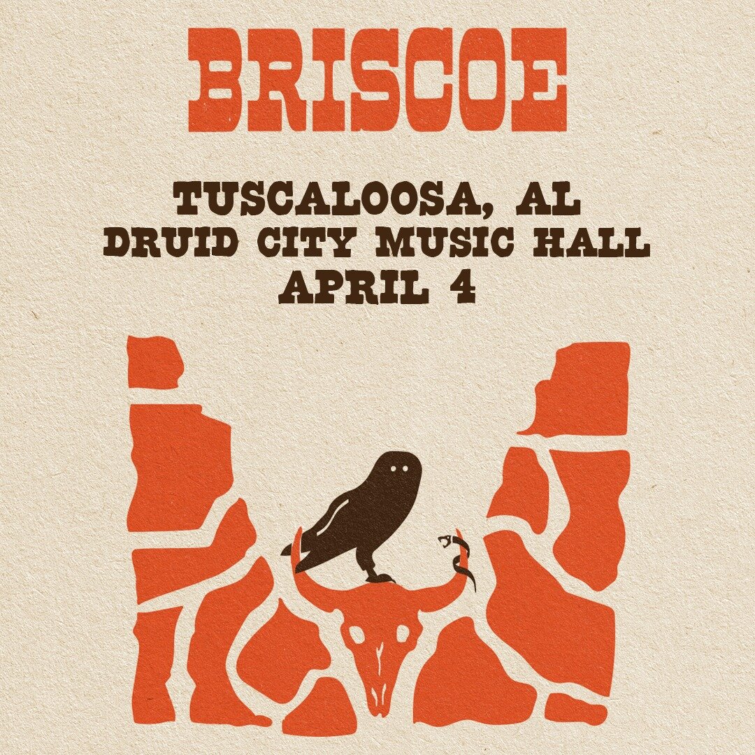 📢 Just announced 📢

@briscoetheband is headed to @druidcitymusic in #tuscaloosa this April! 🎟 available starting on Friday, Feb. 2 at 10 a.m. CT.