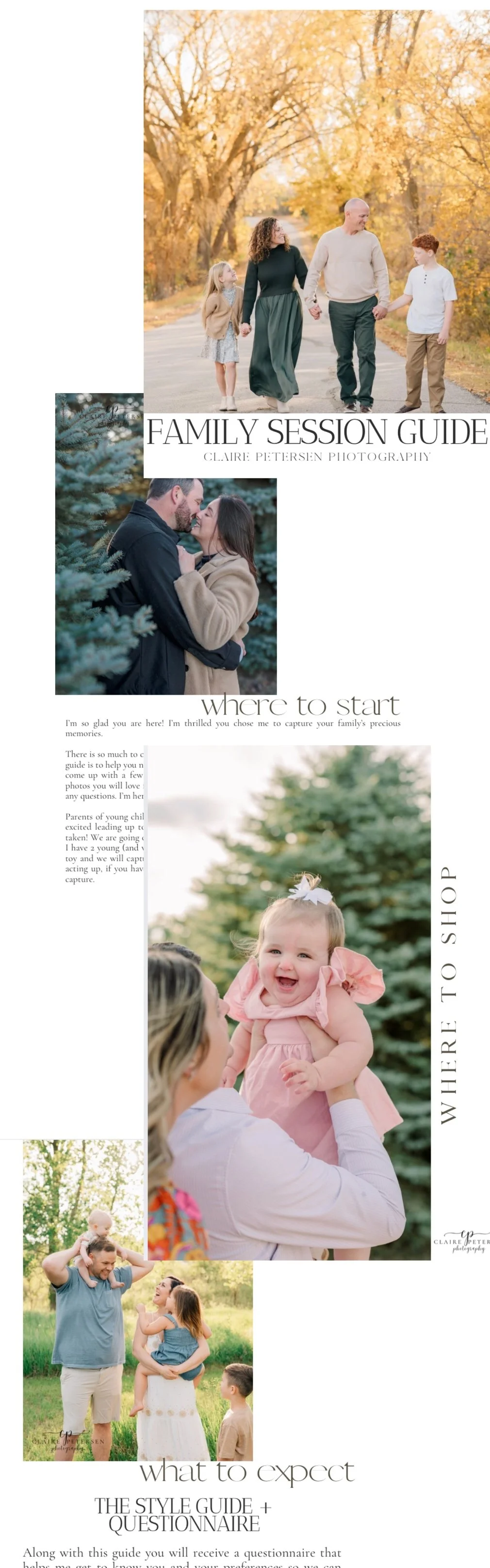 Sneak peek image of sessio guide available to Claire Petersen Photography family clients.