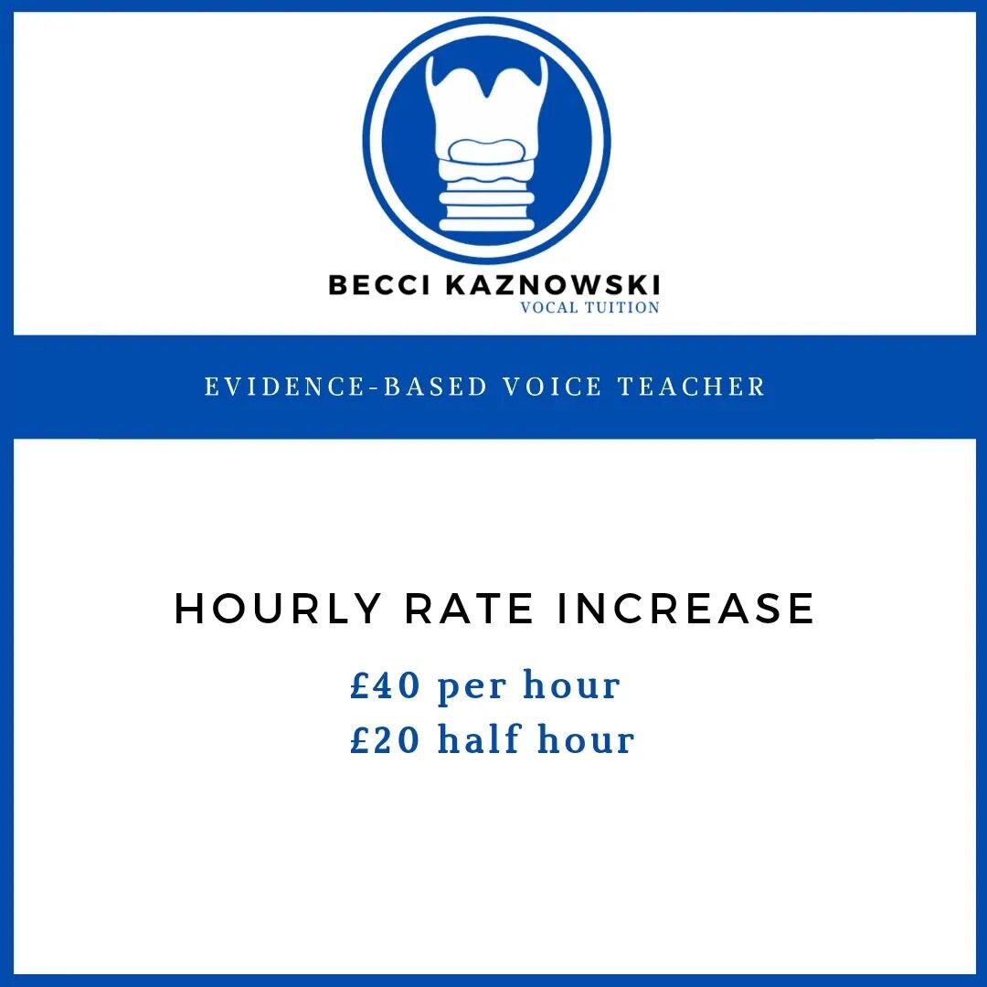 Due to high demand I am raising my hourly teaching rate, effective immediately to &pound;40 per hour/&pound;20 per half hour.

Waiting List/cancellation availability is now very limited also, however, I will be trying to open some slots up during the