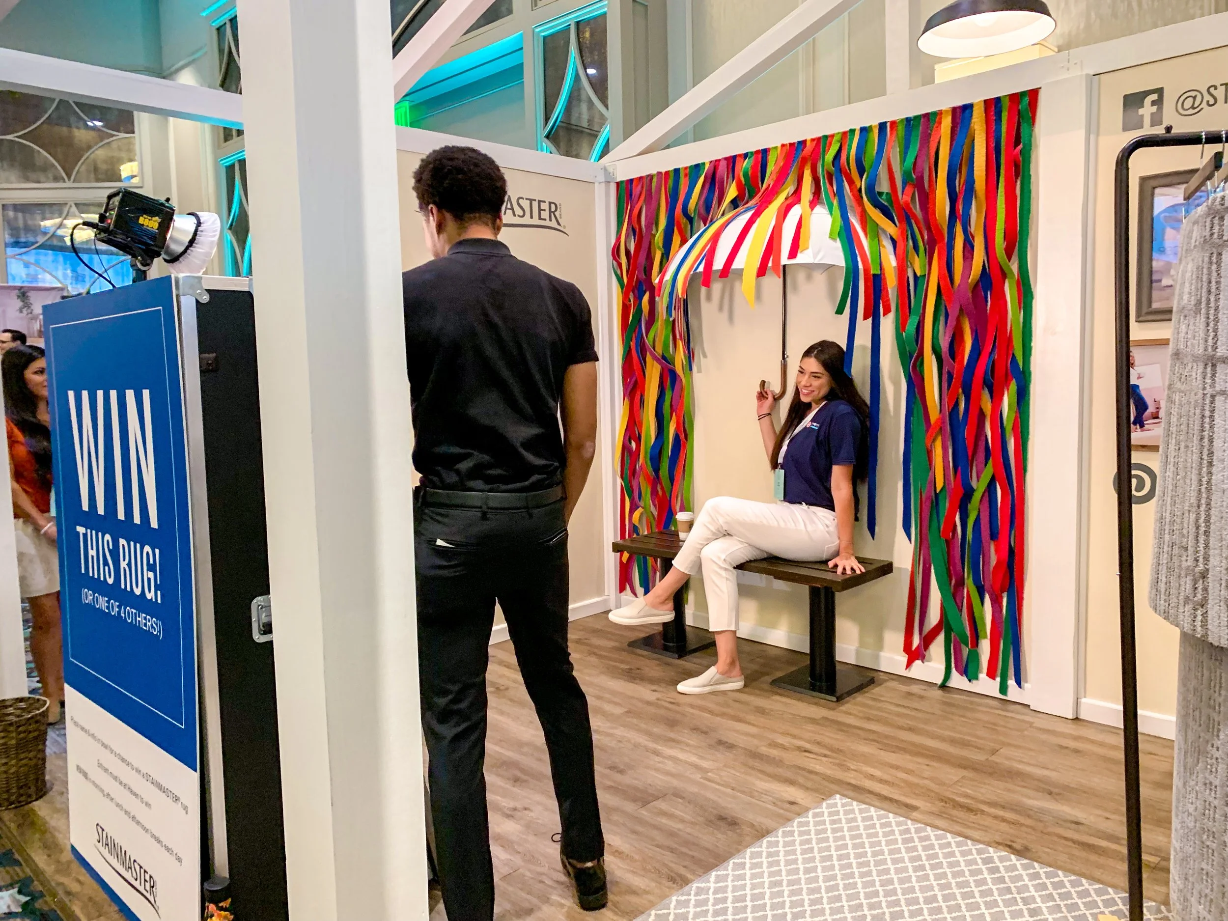 Interactive photo area in STAINMASTER brand booth at the Haven Influencer Conference