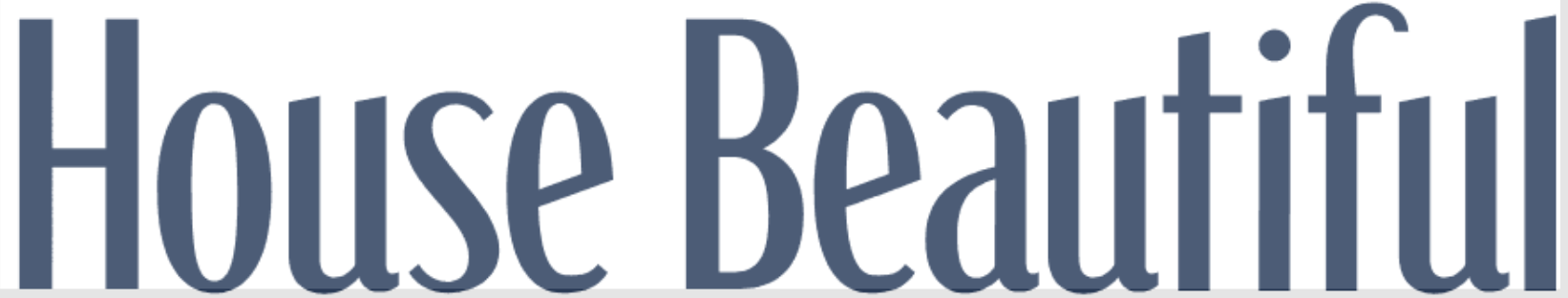 House Beautiful Logo light teal letters