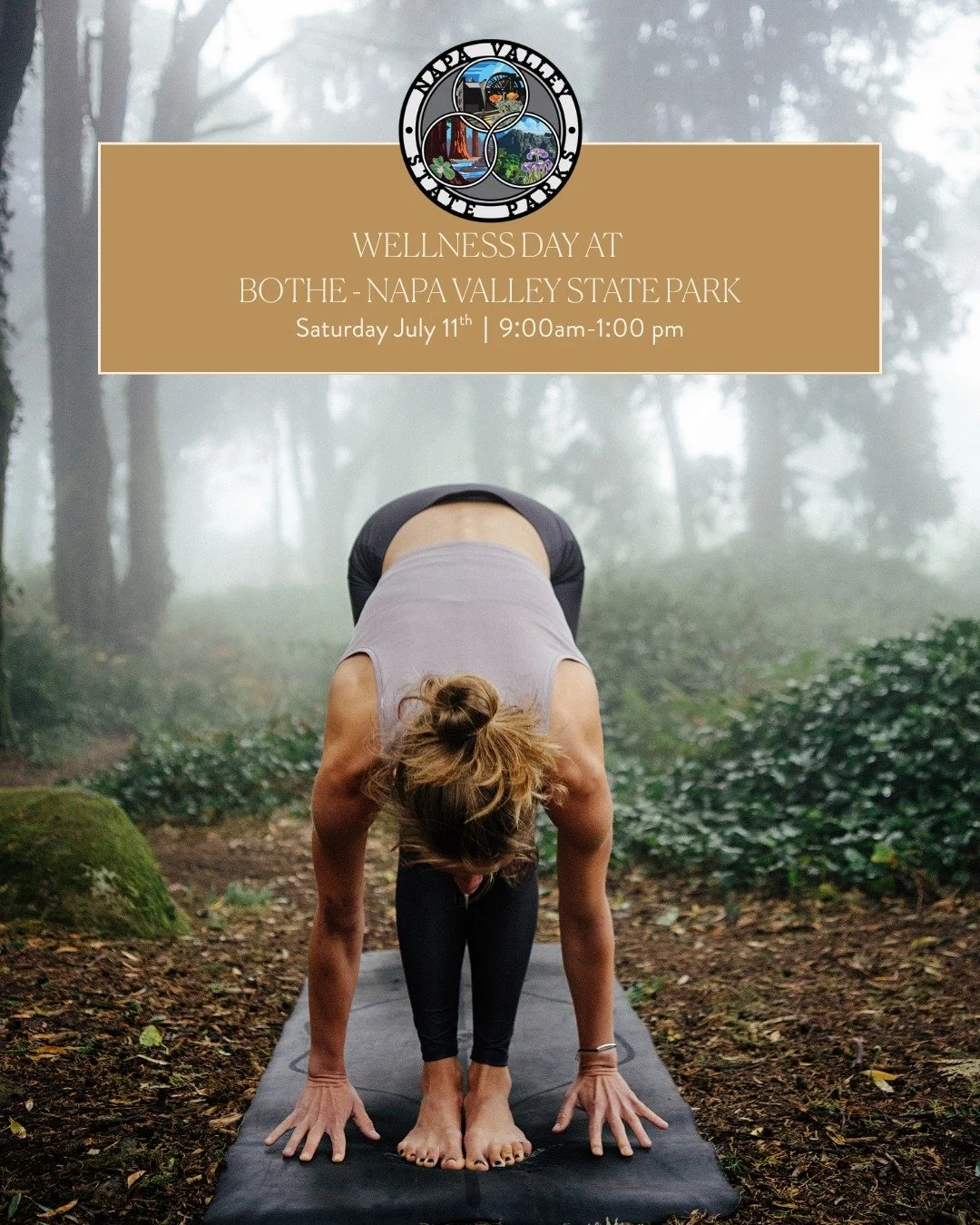 Wellness Day is back at Bothe! Join us on Saturday, July 11th, from 9 AM to 1 PM for a day of movement and mindfulness beneath in the park. 

Enjoy a guided nature hike, kids yoga and meditation, a group bike ride to Calistoga, and so much more. You 