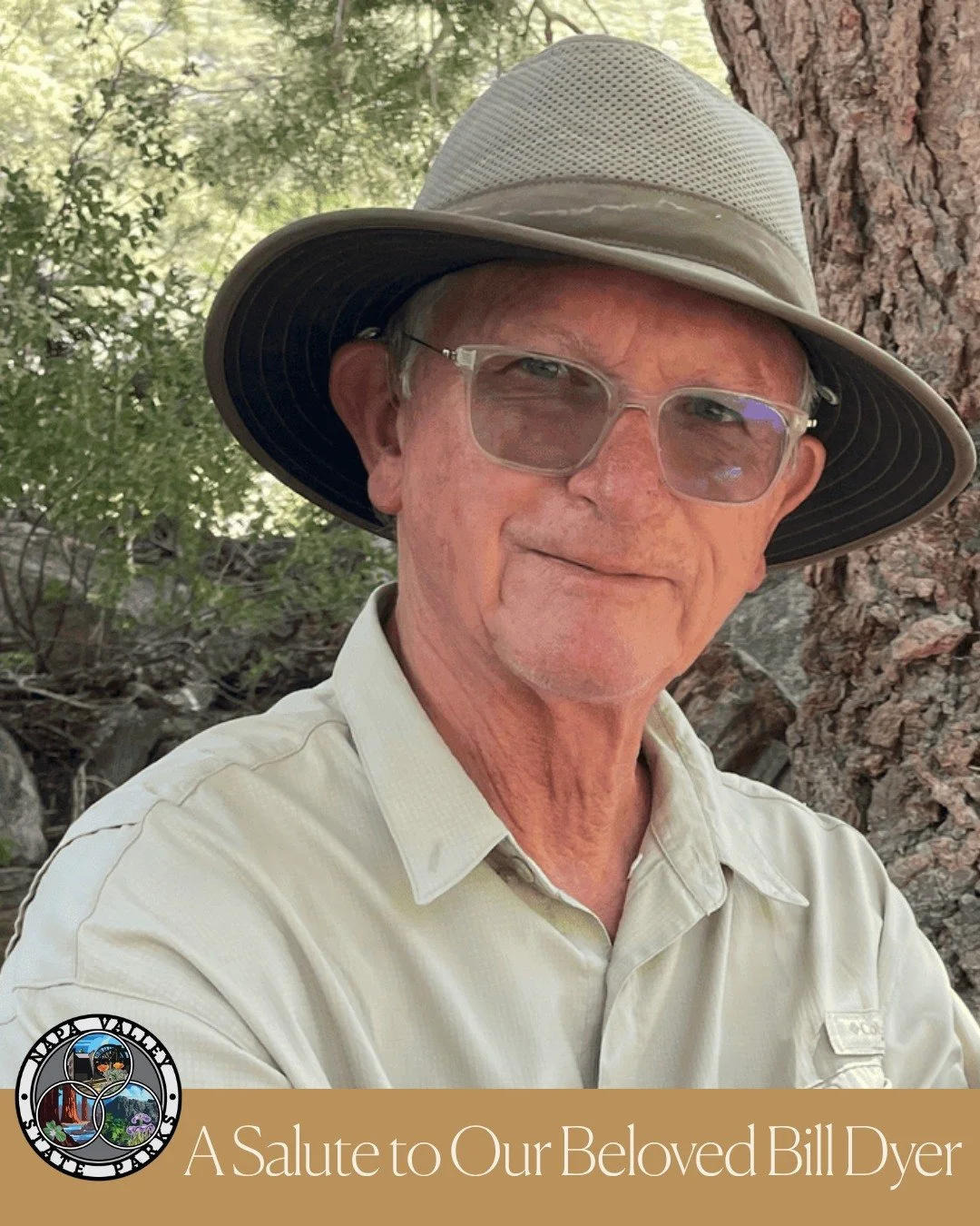 Bill Dyer, renowned winemaker, grower, naturalist, storyteller, and beloved friend, passed away at home on April 18, 2026. Bill served as Vice President of the Napa Valley State Parks Association from 2021 until his passing, generously sharing his ti