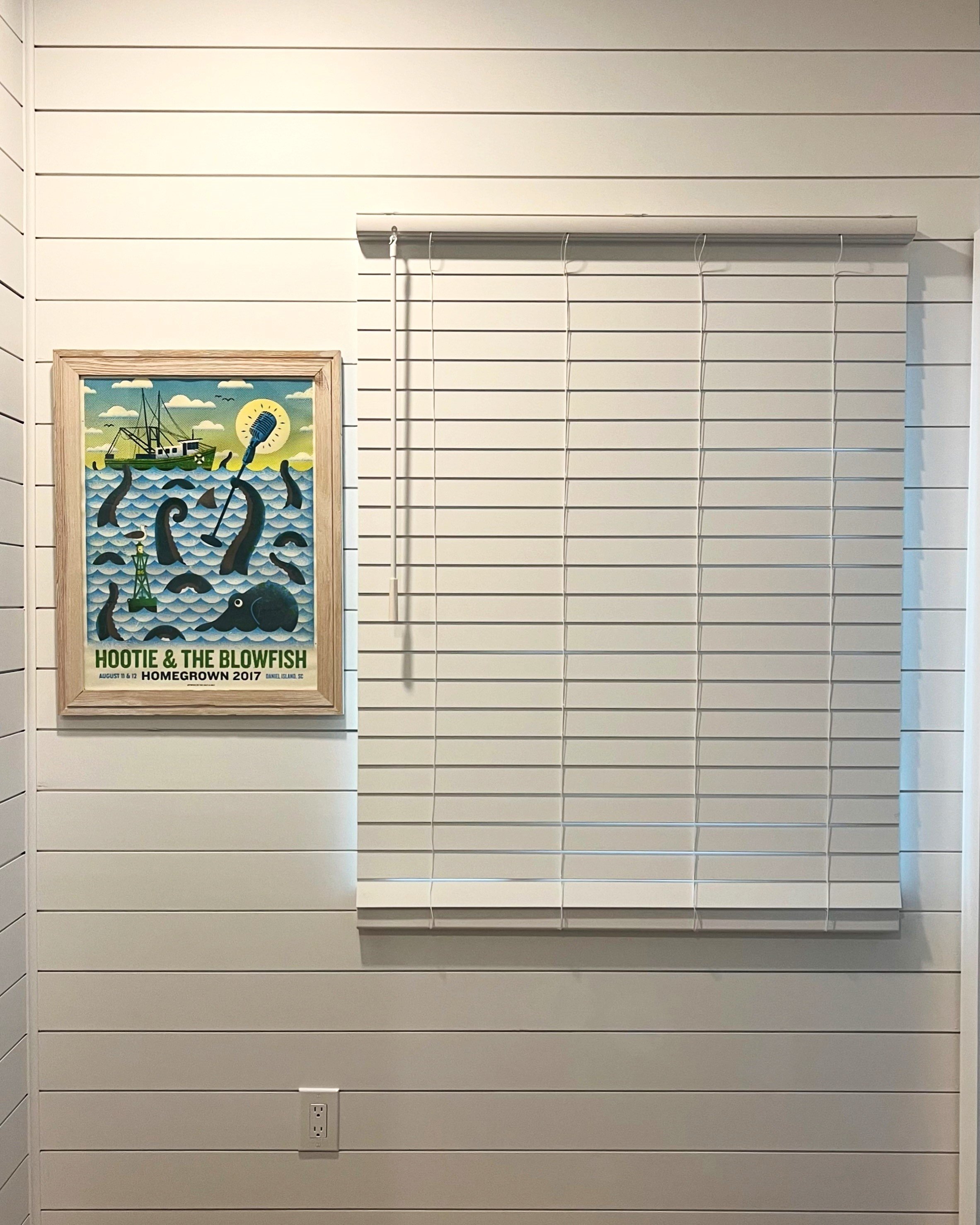 custom child safe cordless blinds for media room in Charlotte, NC home