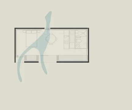 [ Natural Ventilation ]
With the placement of openings on opposite sides of each room, ample natural cross ventilation is achieved. Mosquito screens to all openings further increases the frequency that this passive cooling system can be utilized. 
