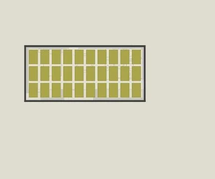 [ Solar Ready ]
The linear design allows for an efficient solar panel layout to the parapet roof and can easily be installed during a phased construction process with the service shaft. Battery packs can be placed in the service shaft. 
