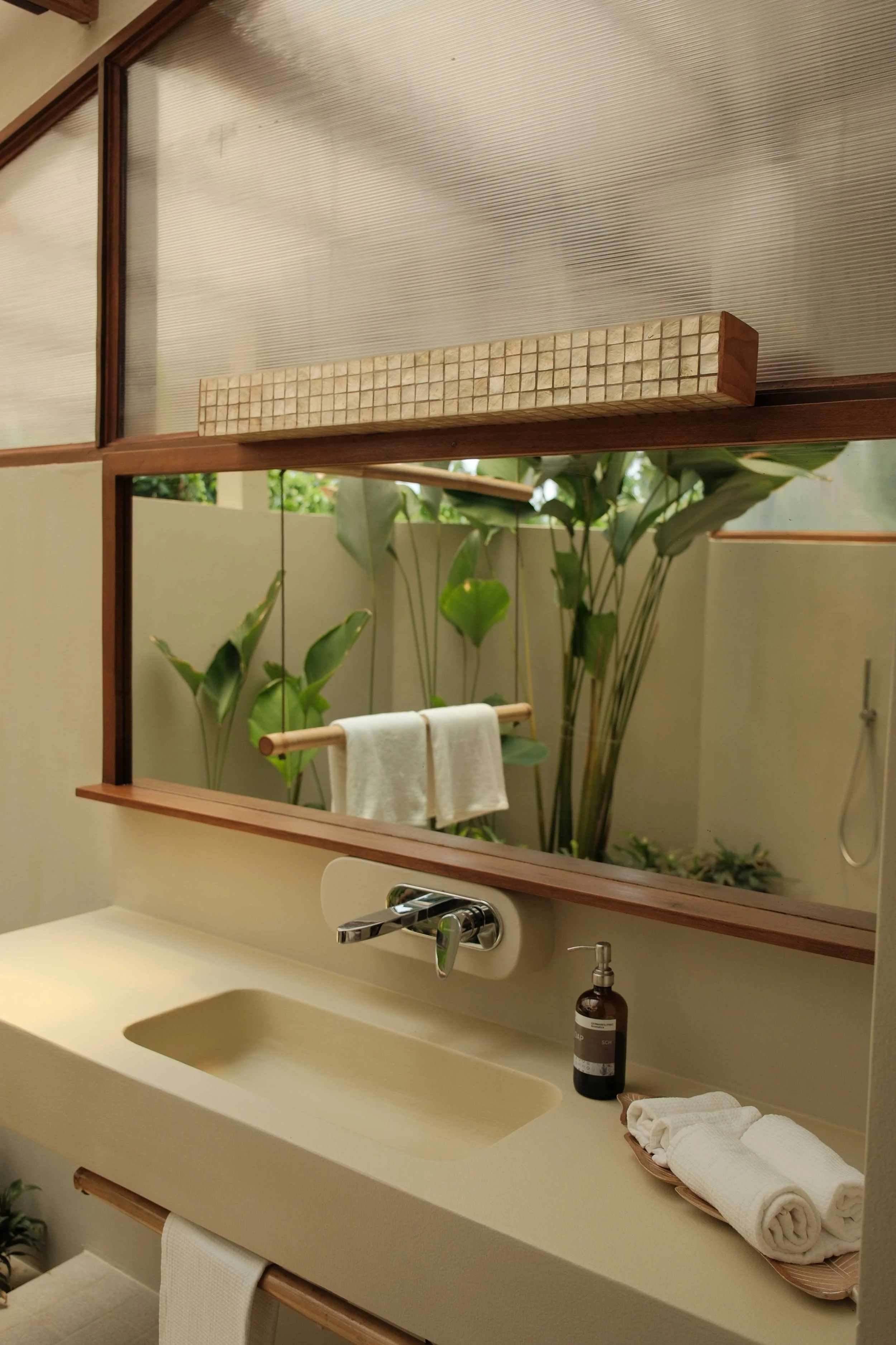 Tropical Bathroom Details at schönhouse Villa Siargao