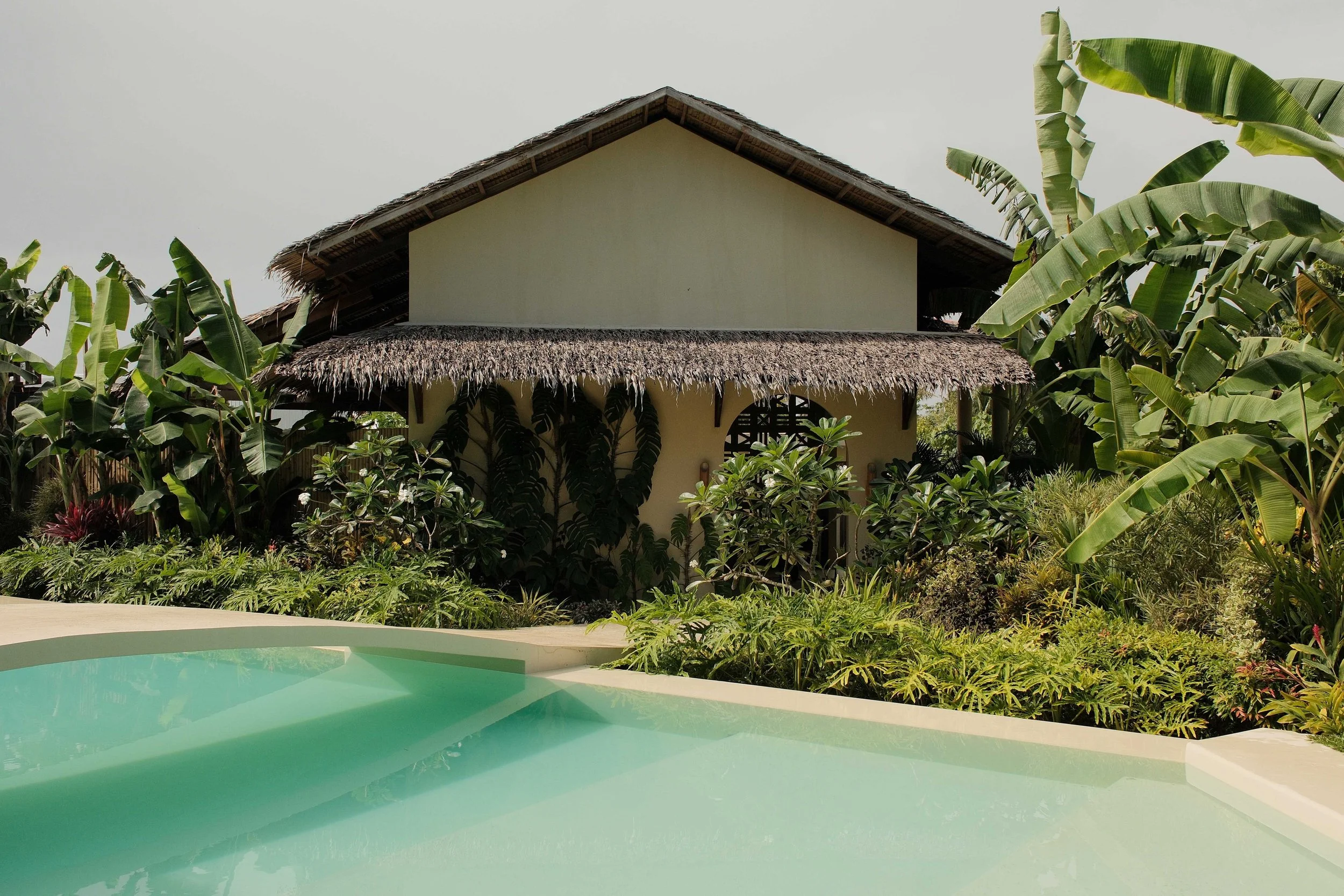 Large Pool and Design Bridge at schönhouse Villa Siargao