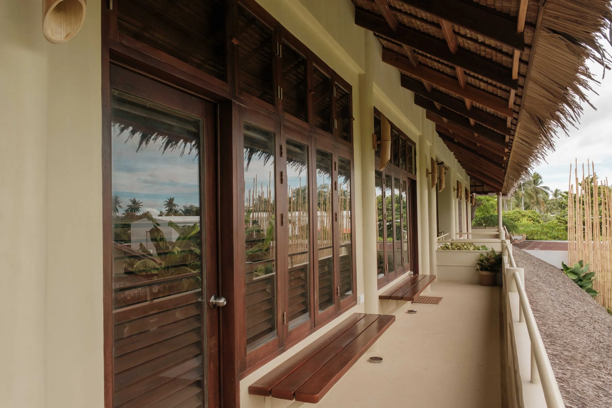 Couple Suite Balcony Walkway at schönhouse Villa Siargao