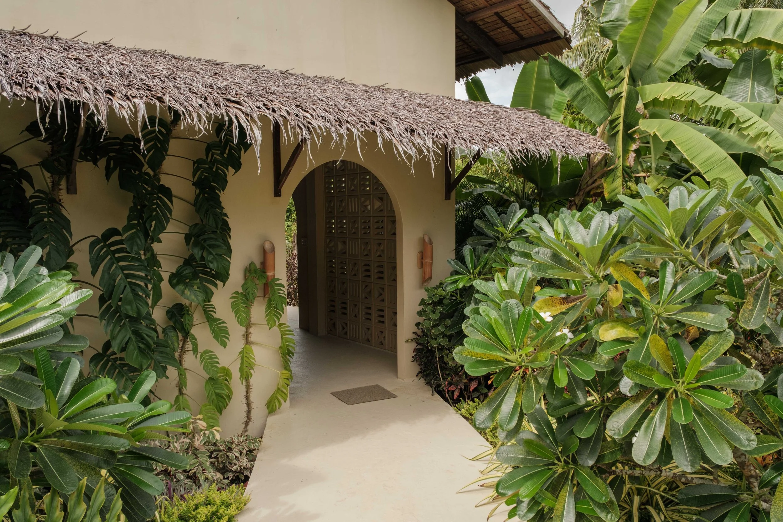 Tropical Garden Entrance at schönhouse Villa Siargao