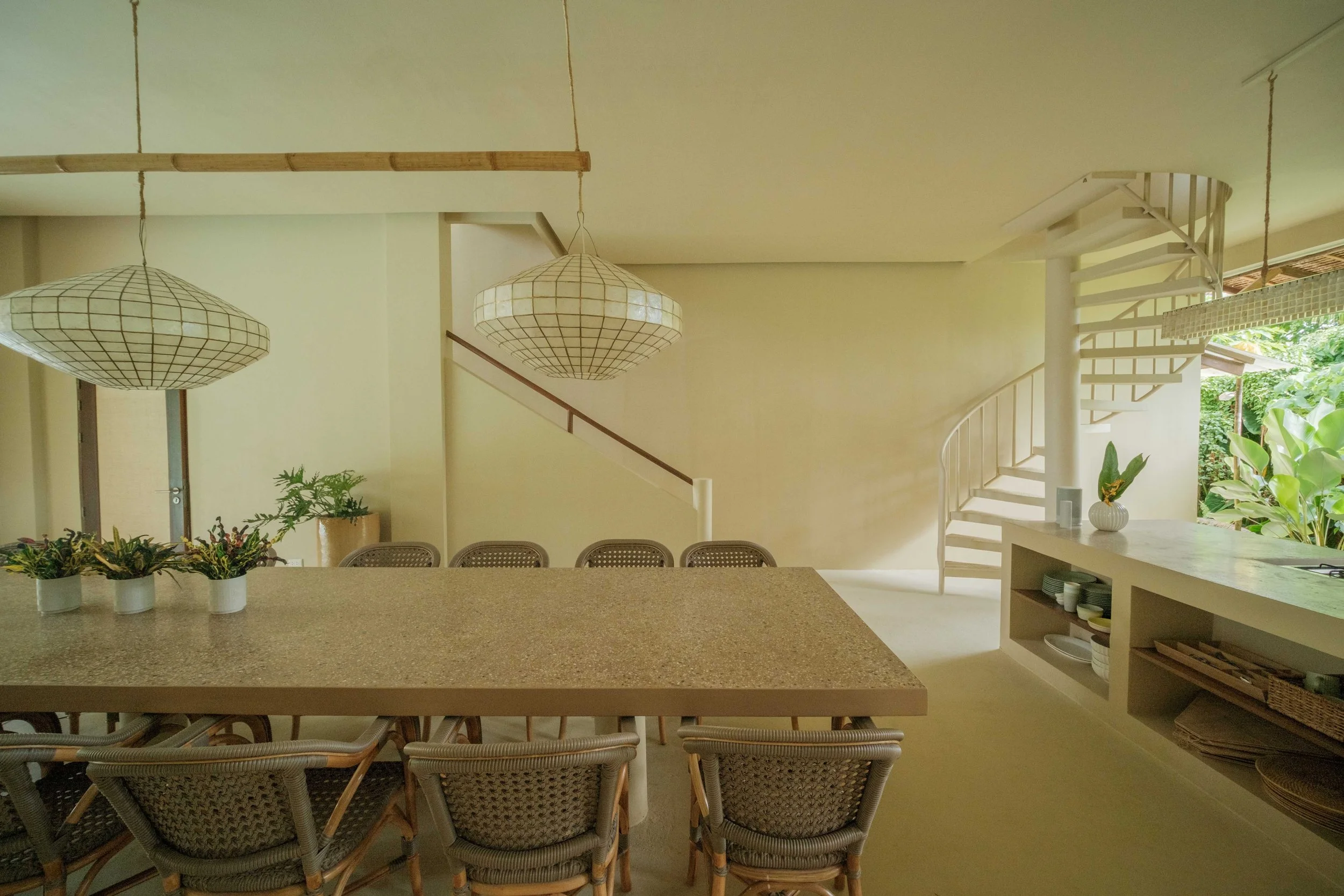 Shared Dining and Kitchen at schönhouse Villa Siargao