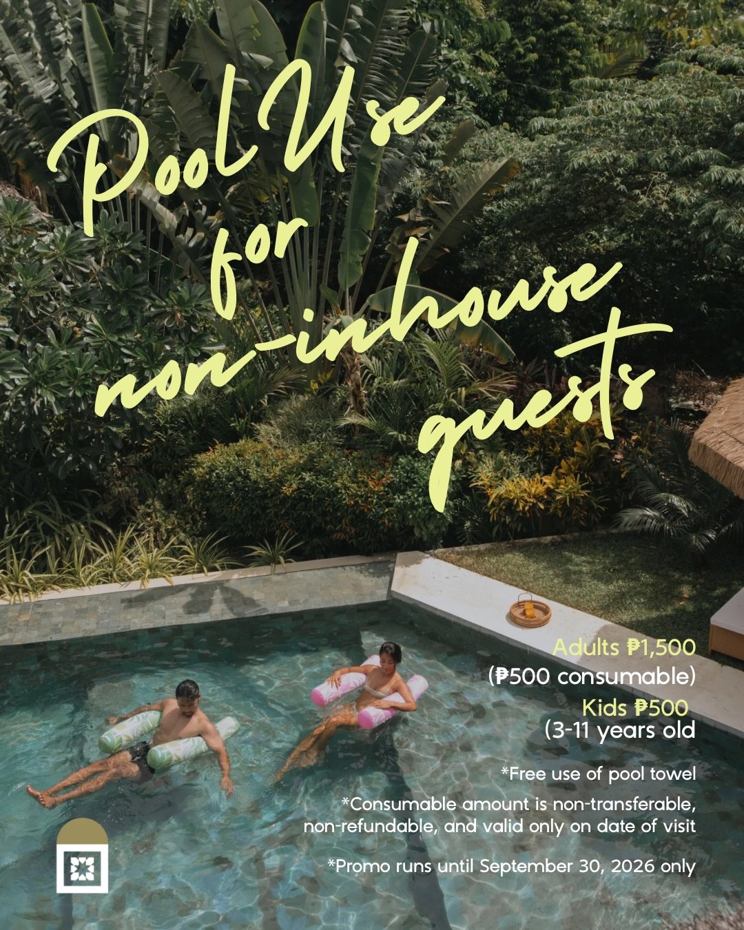 Looking for a quick cooldown on the island?

We&rsquo;re opening our infinity pool to non-in house guests this whole month of September!

Reservations are encouraged. Walk-ins are welcome.

#siargao #siargaoisland #swimmingpool #poolside #infinitypoo