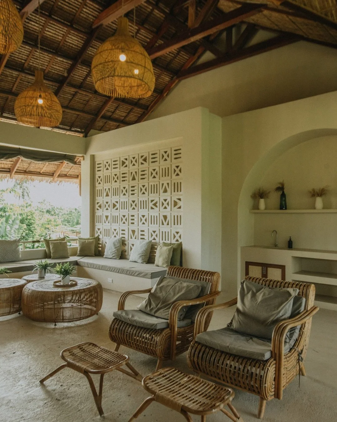 With rattan furniture, high ceilings and natural airflow, our Villa Lounge feels calm and casual&mdash; a place to unwind, play, stretch or enjoy the island breeze together.

#siargao #siargaoisland #islandview #islandlife #siargaovilla