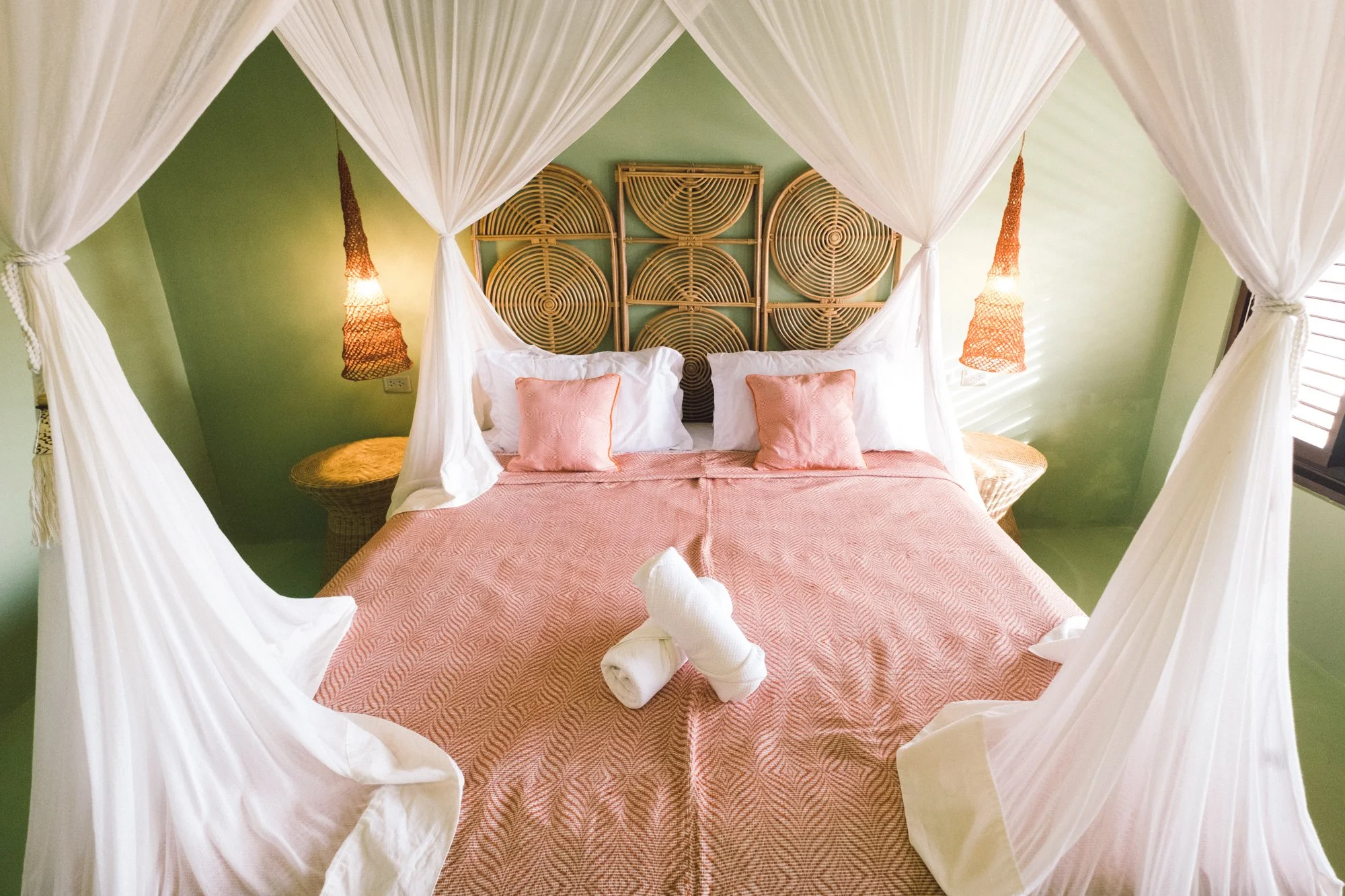 Luxurious Siargao Island room good for two pax a couple suite with abel sheets and sheer canopy