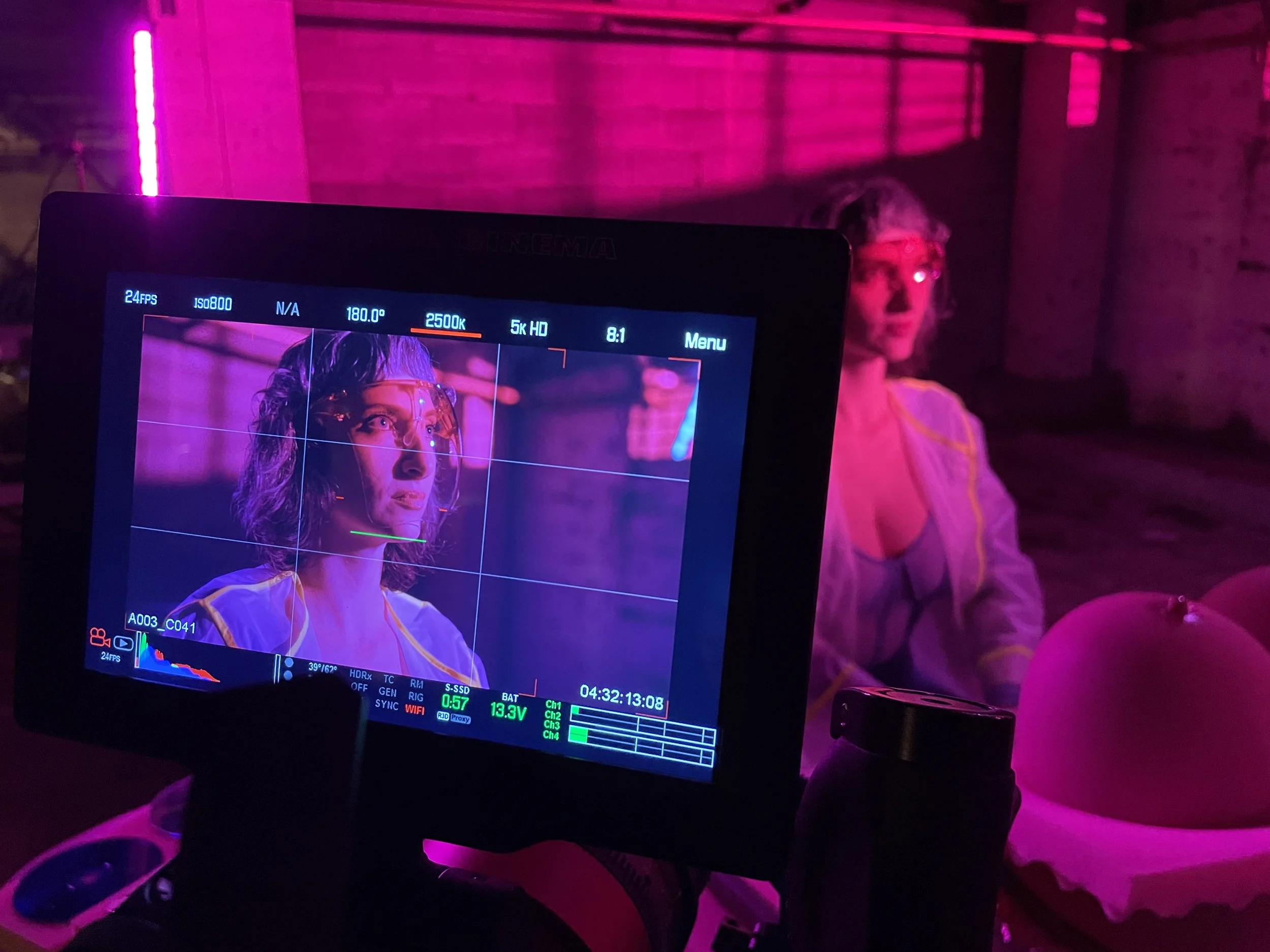 Acting in Bianca Greene's short film.