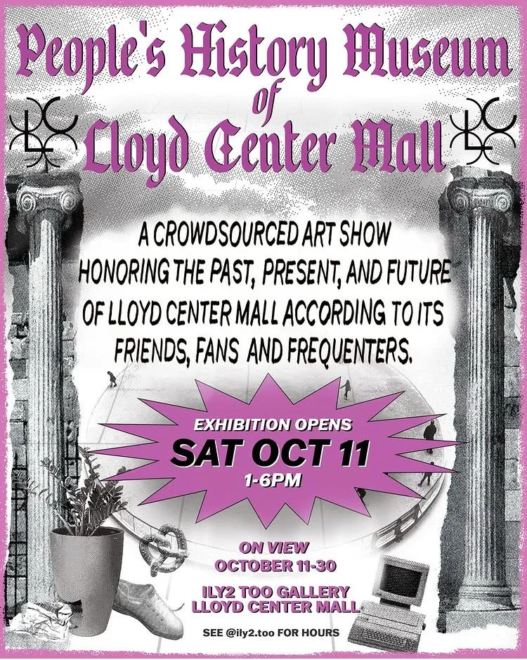 The windbreaker was featured in this art show inspired by and held in the Lloyd Center Mall