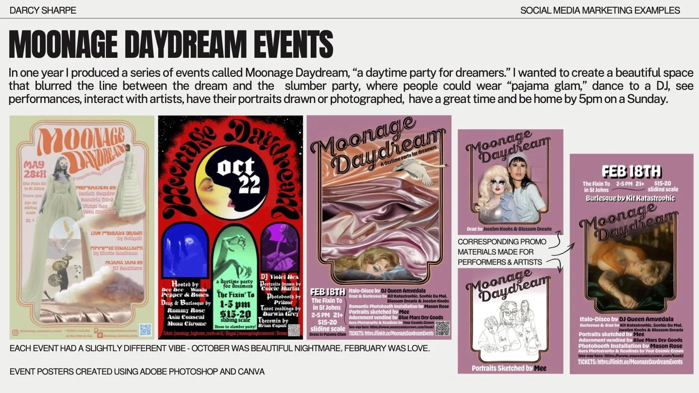 Event Marketing Example Moonage Daydream