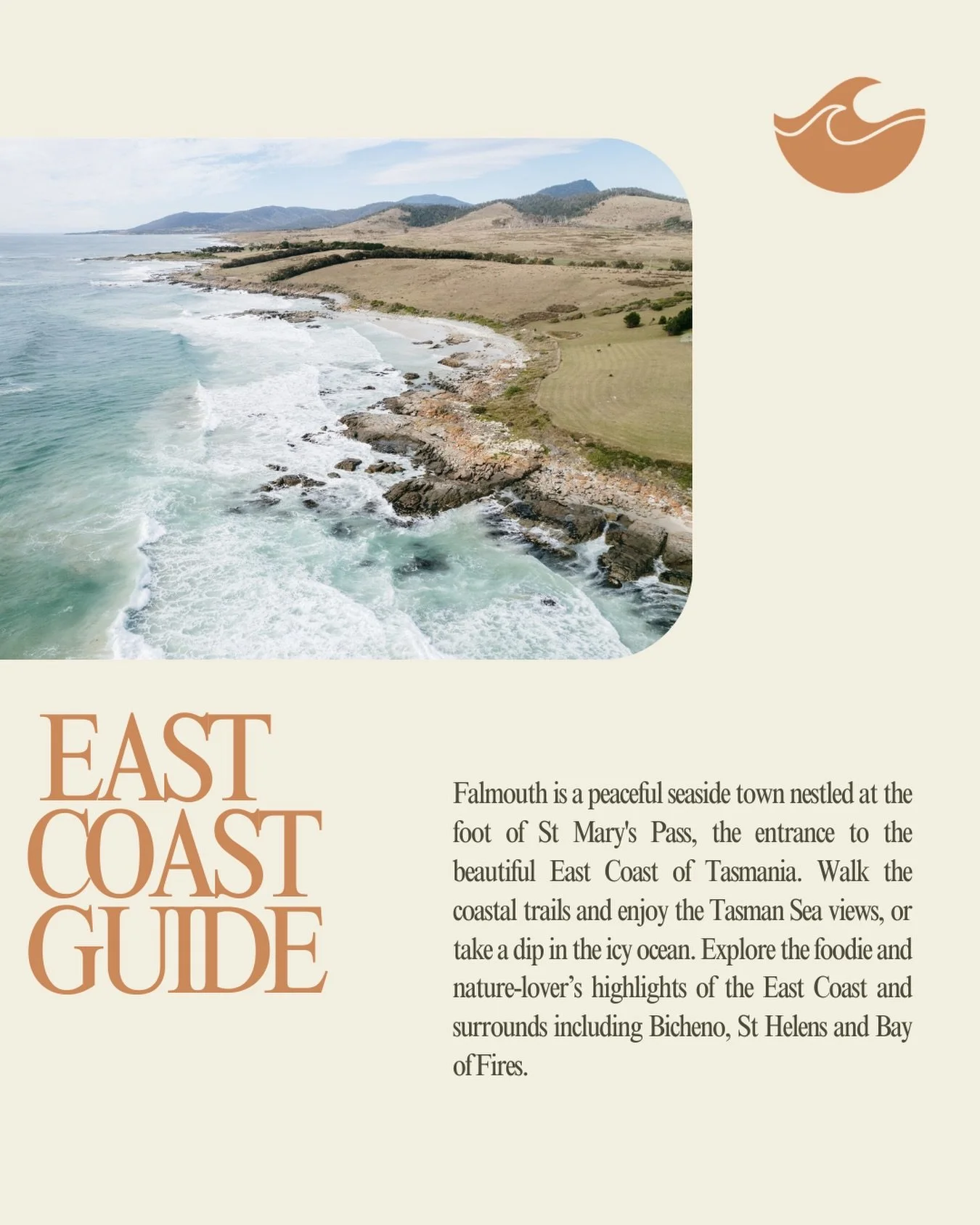 EAST COAST GUIDE BOOK 🌊🍷🛁 

Eat, play and unwind with our top off-the-beaten-track picks from Bicheno to Bay of Fires.

DM us for a free copy for your next East Cost adventure!