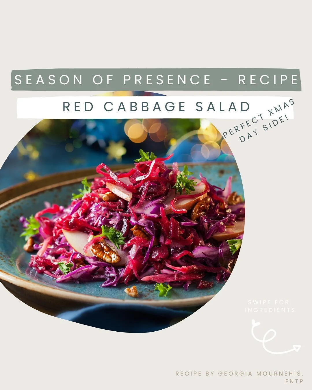 Season of Presence Holiday &amp; Wellness Guide. 

It&rsquo;s all about bringing more ease and intention to your celebrations. 

Inside, you&rsquo;ll find comforting holiday recipes, simple wellness tips, and thoughtful ideas for giving and gathering