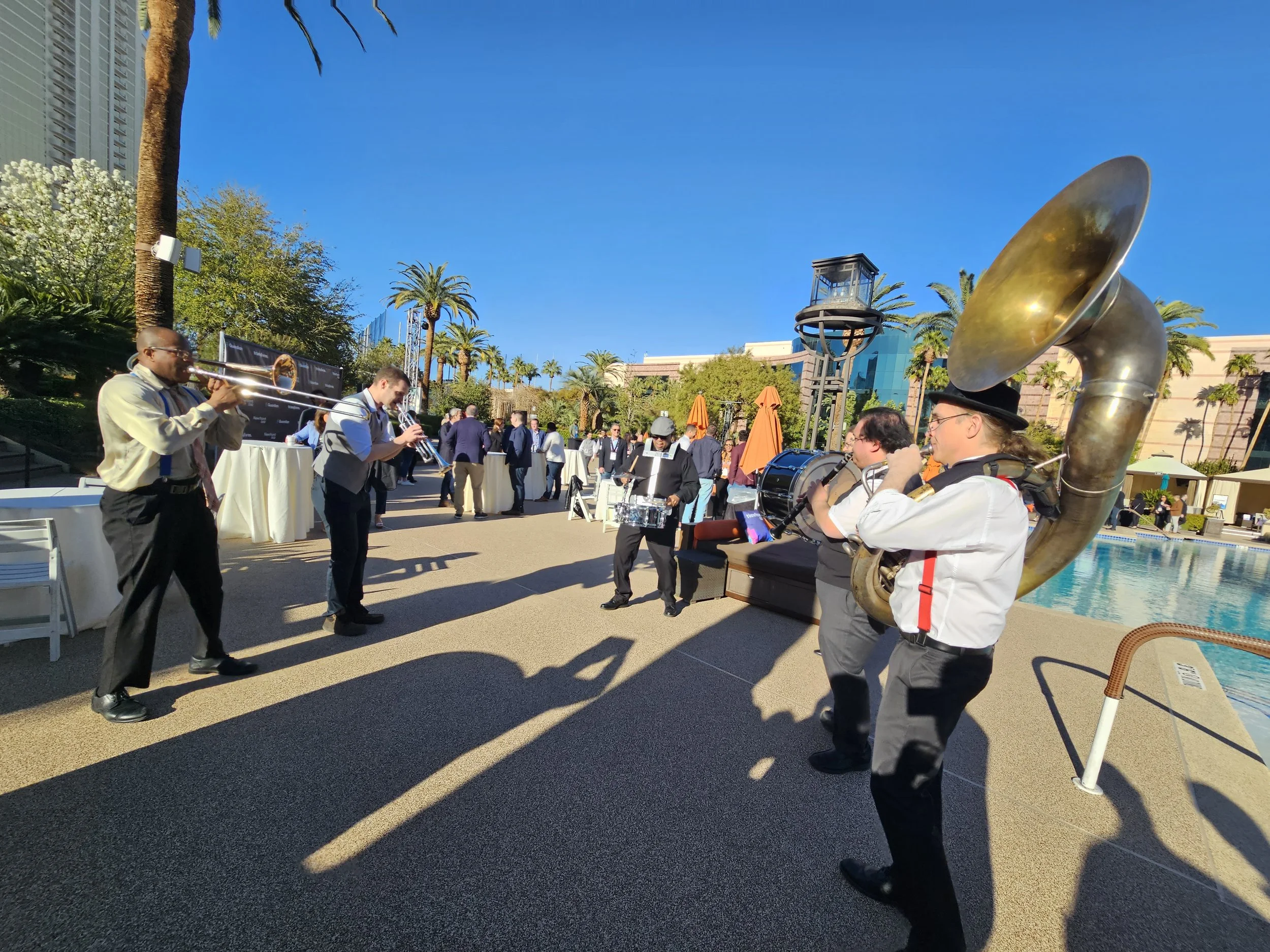 First reception included a band