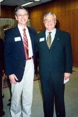 Richard Reynolds, Honorary Initiate, and Dr. Rex Ball, Chapter Campus Advisor.