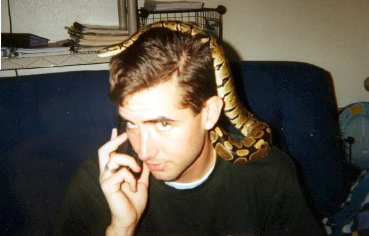 Shane Foley with Richard's snake.