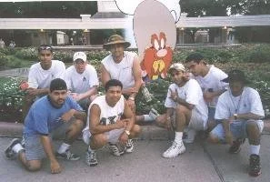 Brothers at Six Flags Astroworld on a summer road trip / recruitment trip to Houston.
