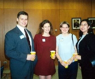 Brother Stala, former Chapter consultant, with guests.