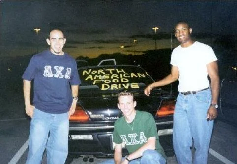 Brothers Tony Guzman, Casey Howard, and it's "O" - Orlando Rummans, distinguished alumni, visiting from Virginia.