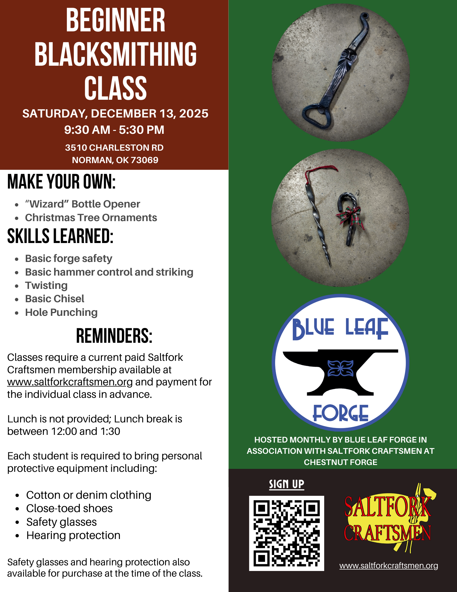 Beginner Blacksmithing Course - December 2025