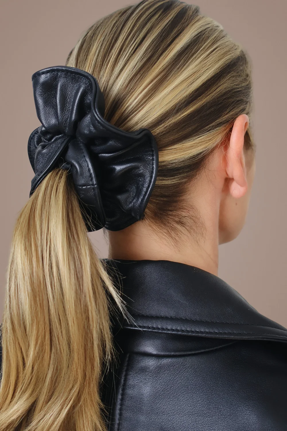 Leather Hair Scrunchie — Stash the Label