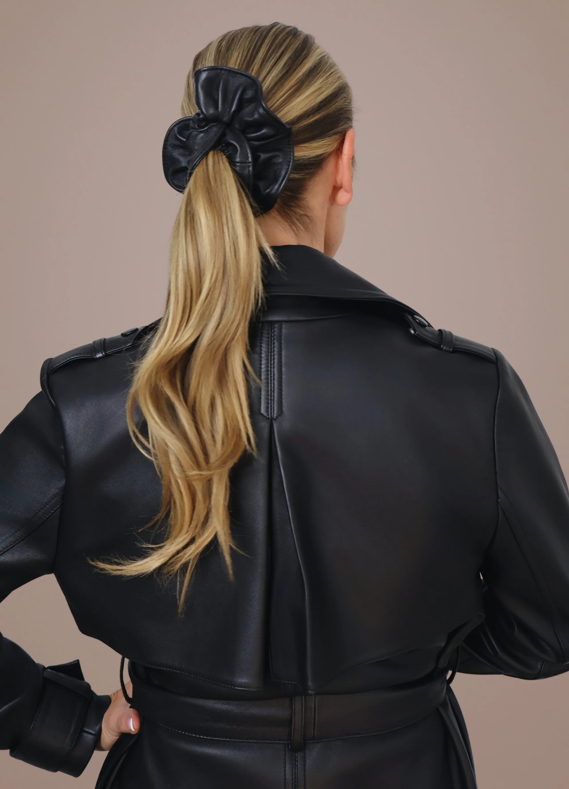 Leather Hair Scrunchie